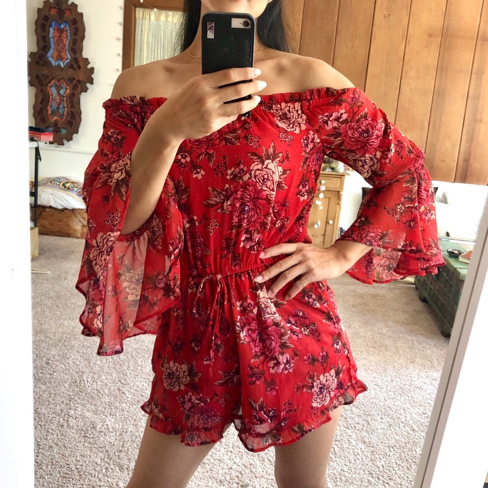 American Eagle Outfitters Off the Shoulder Romper